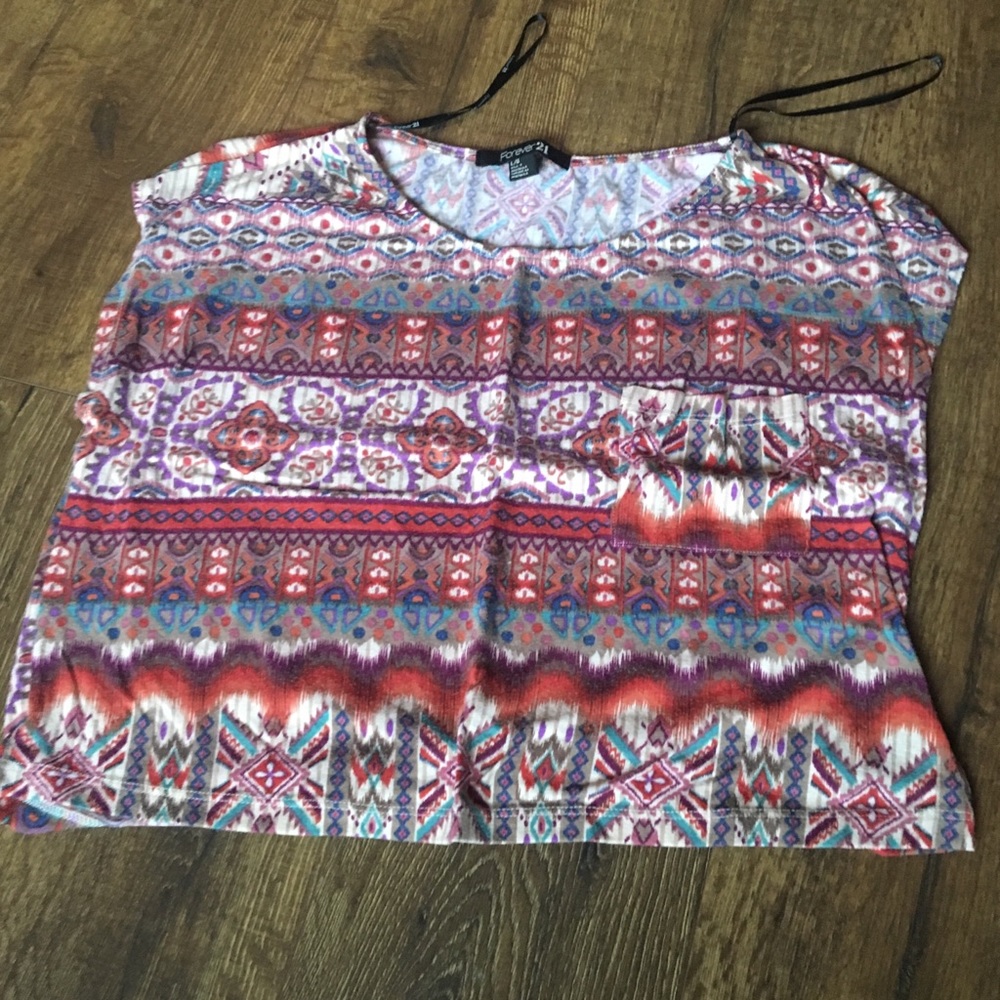 AZTEC PRINTED CROP TEE - Picture 3 of 6